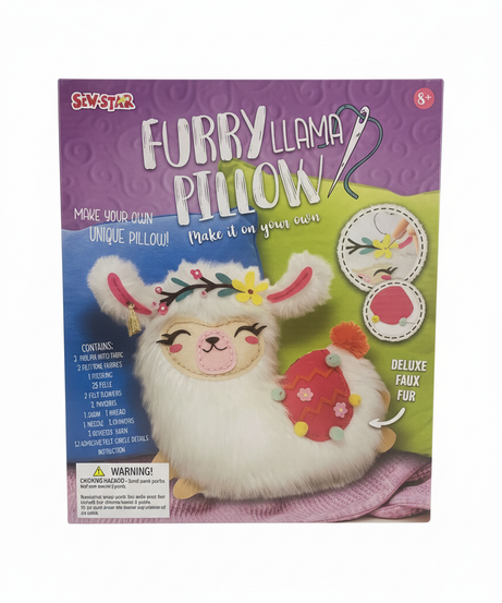 Furry Llama Pillow Deluxe Faux Fur