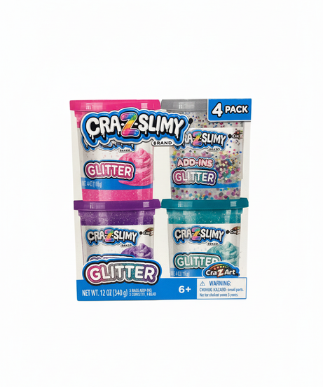 Crazy Slimy Glitter 4 Pack