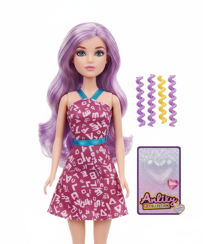 Anlity Collection Hair Art Series Doll with Hair Curlers