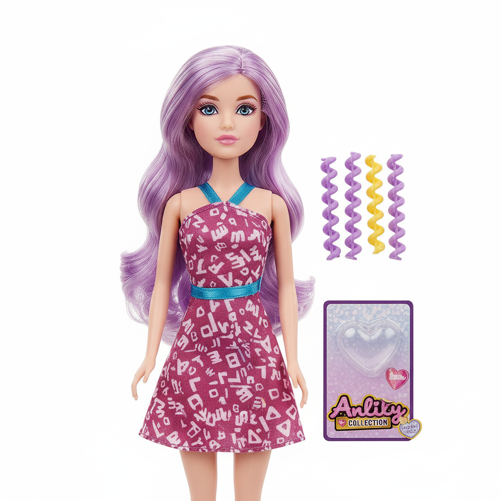 Anlity Collection Hair Art Series Doll with Hair Curlers