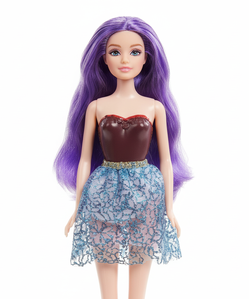 Beauty Fashion Doll with Purple Hair