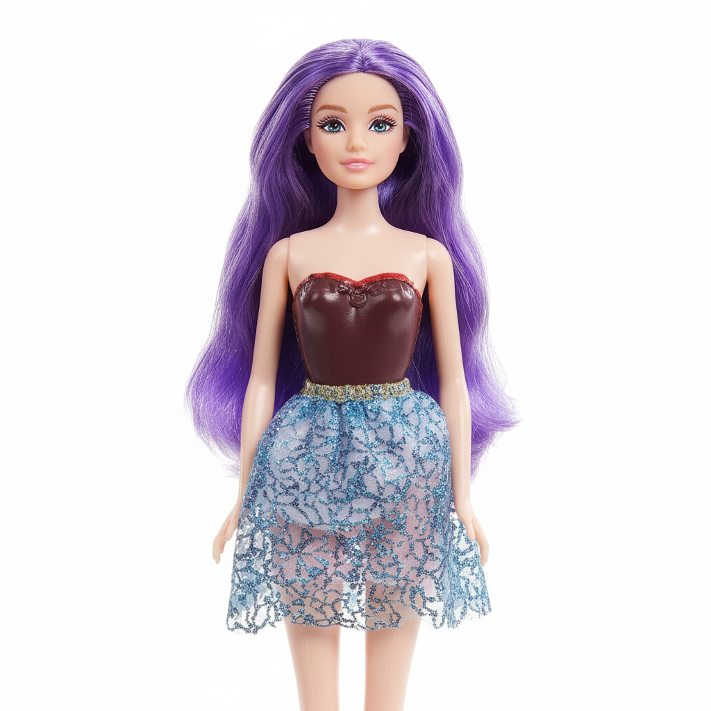 Beauty Fashion Doll with Purple Hair