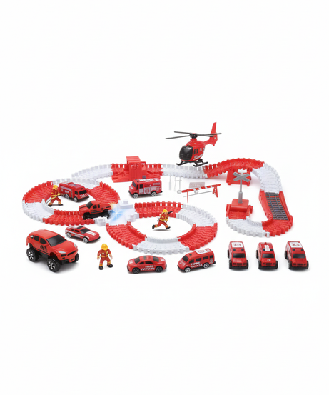 Fire Rail Car Rescue Track Variety of Modelling 119 PCS