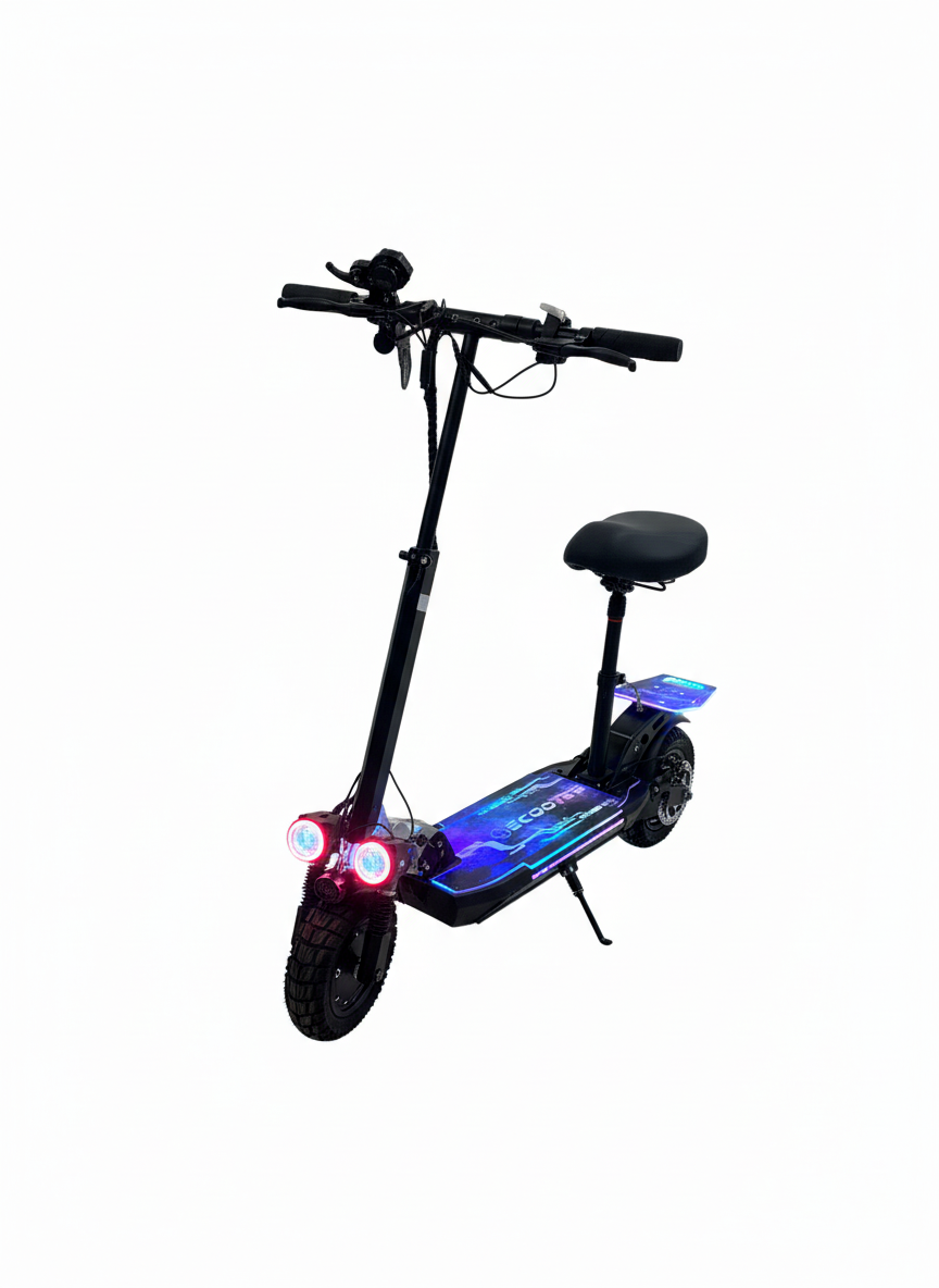 LED Glow Electric Scooter with Seat
