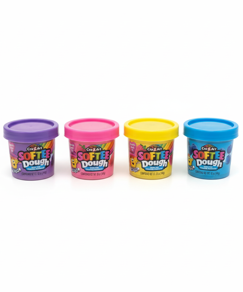 Cra-Z-Art Softee Dough Super Soft Modeling Compound 4 Pack Scented!