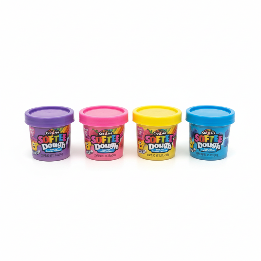 Cra-Z-Art Softee Dough Super Soft Modeling Compound 4 Pack Scented!