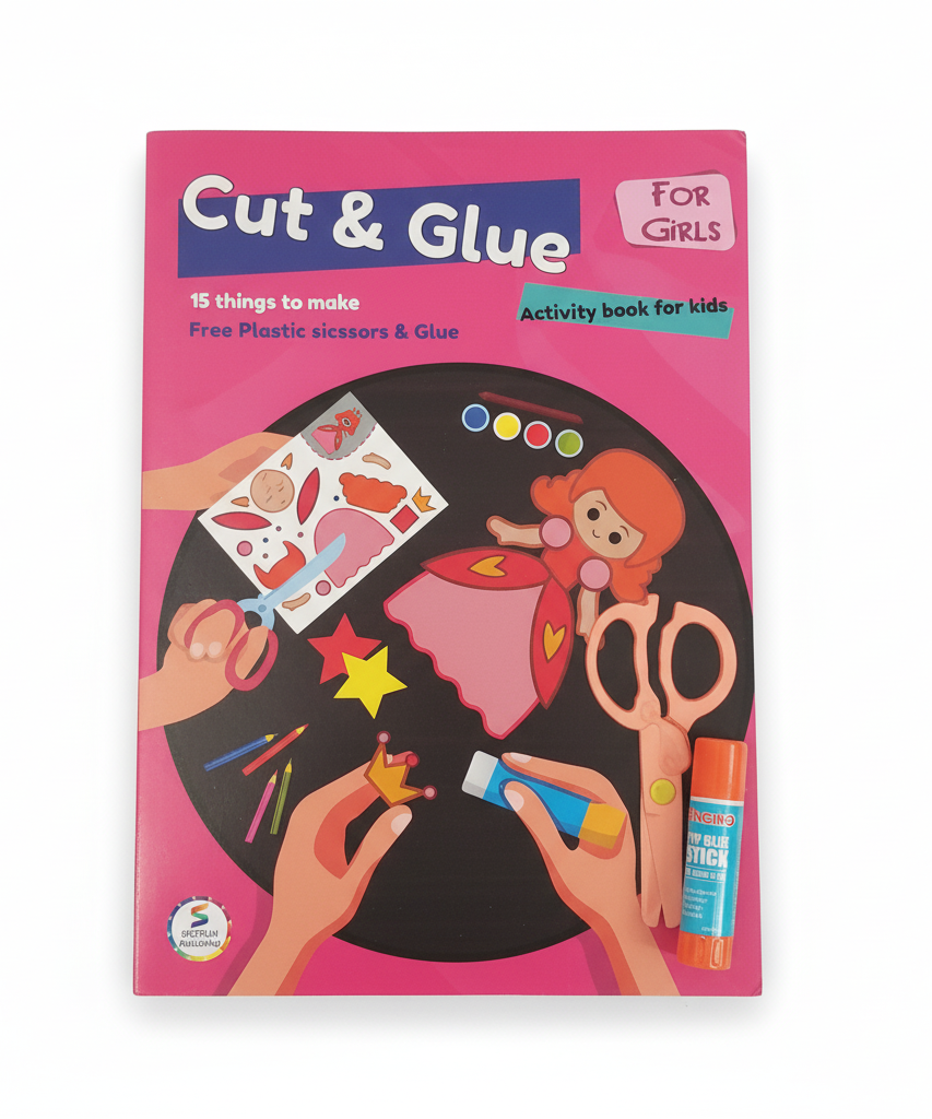 Cut & Glue Activity Book for Girls