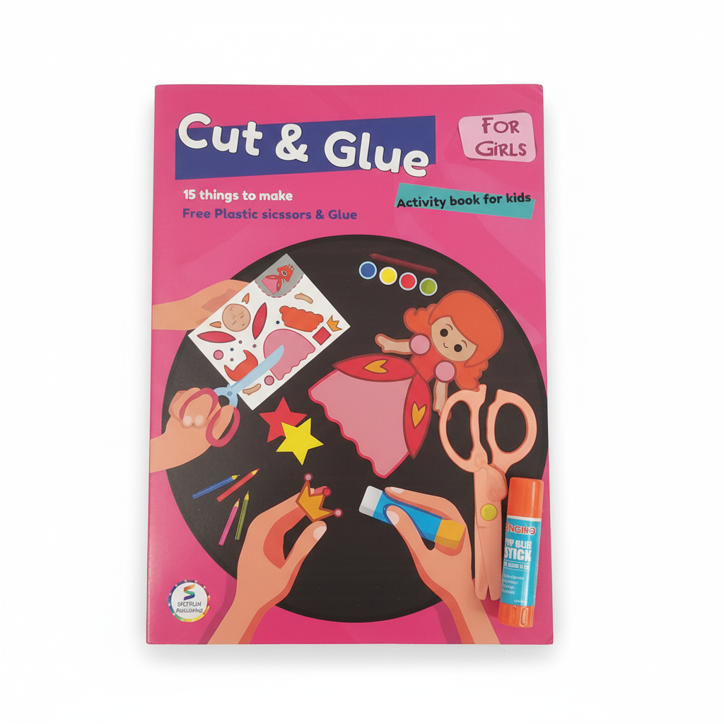 Cut & Glue Activity Book for Girls