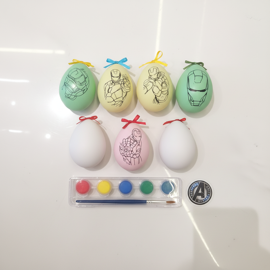 MAXVEL IRON MAN 3 Superhero Egg Decorating Set