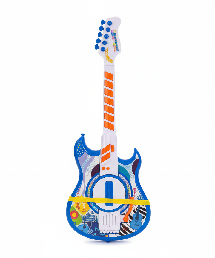My Music World Brilliant White Guitar