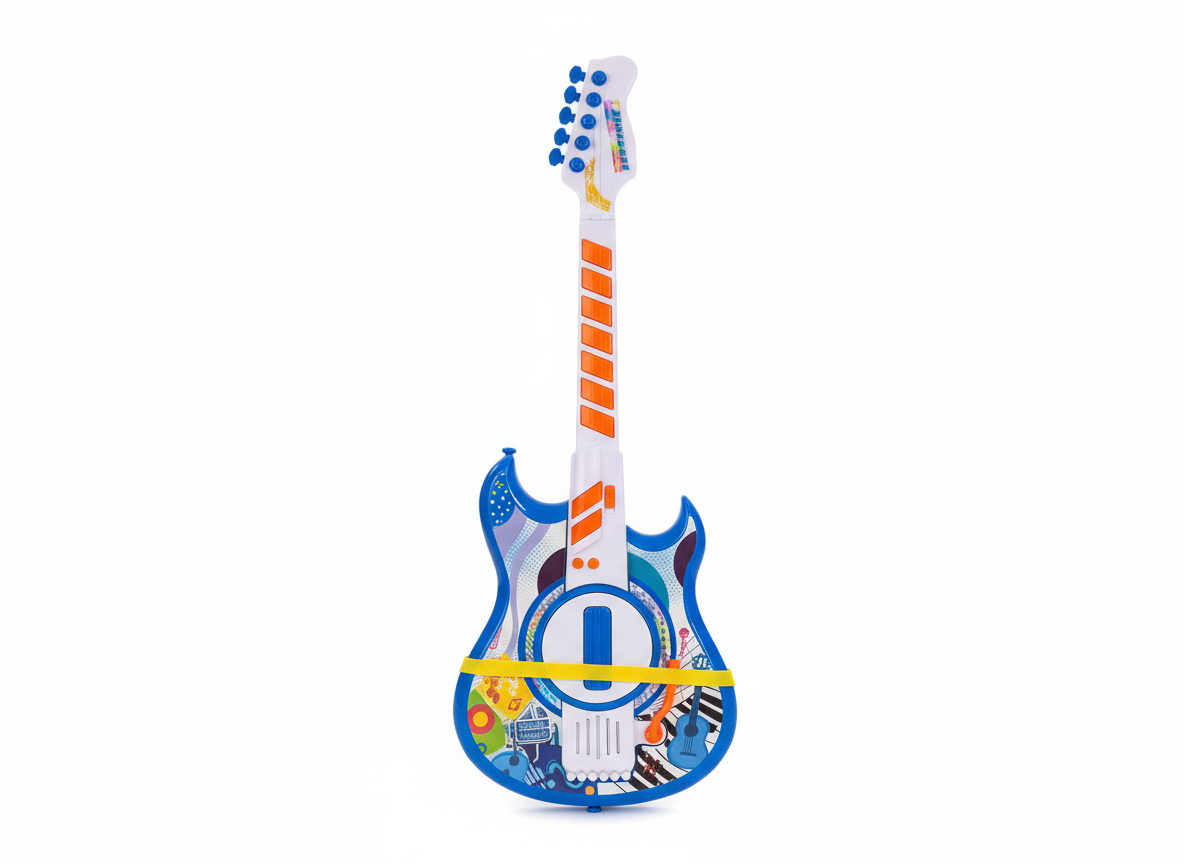 My Music World Brilliant White Guitar