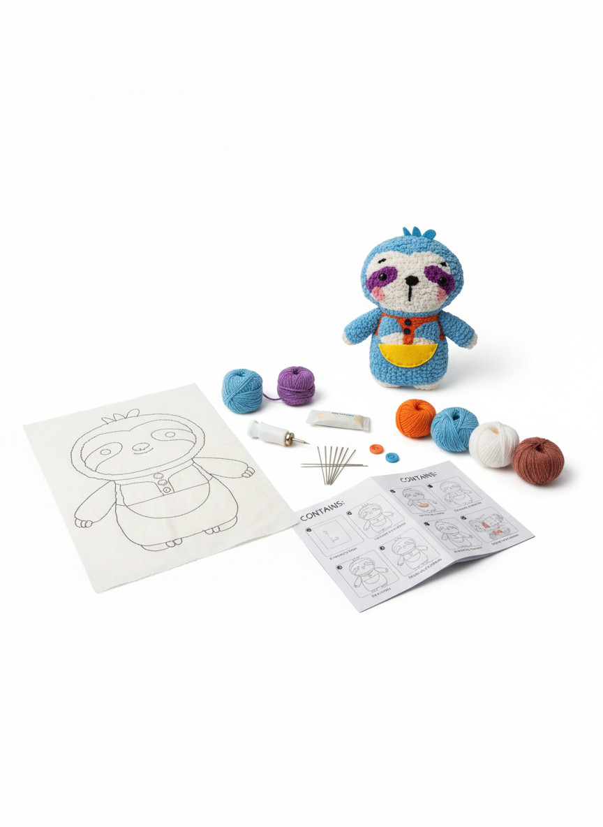 Punch Embroidery Slot Doll Kit