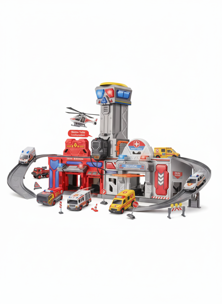 DIY City Action Track Set 2-In-1 Light And Sound