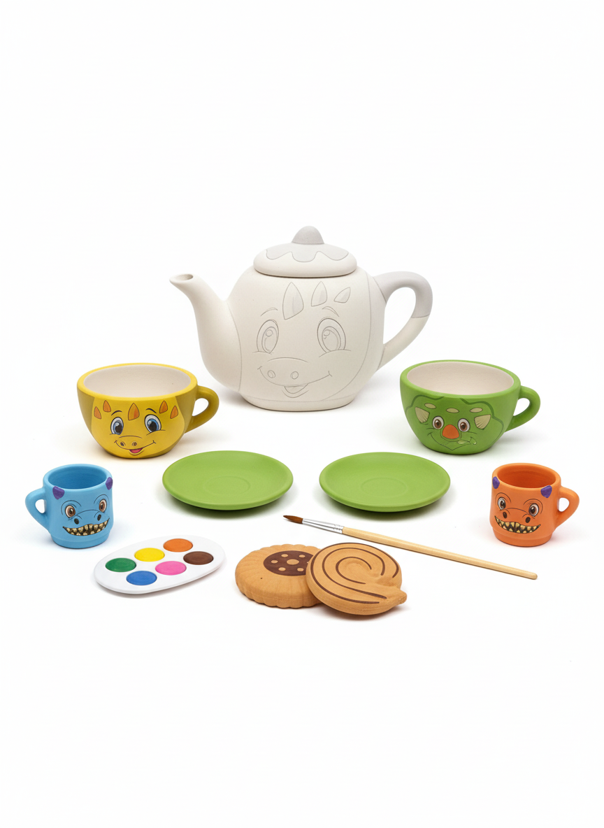 Painted Ceramic Set Dinosaur Series Animal