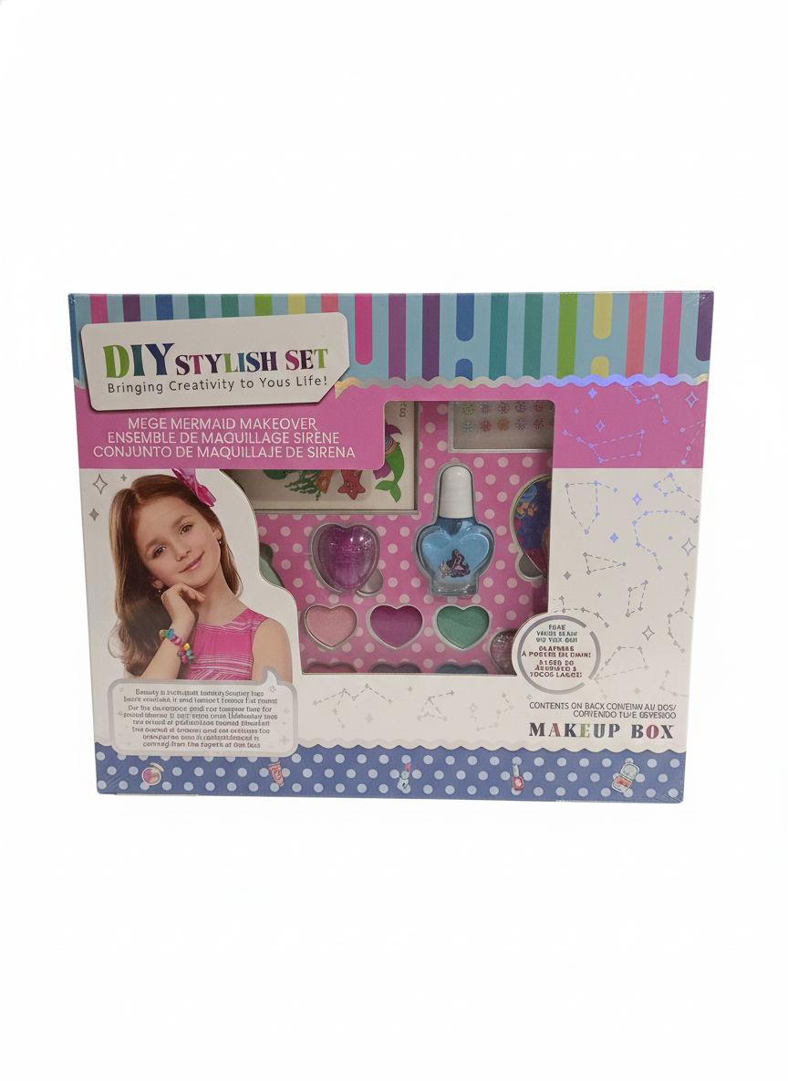 Diy Stylish Set Makeup Box (Blue)
