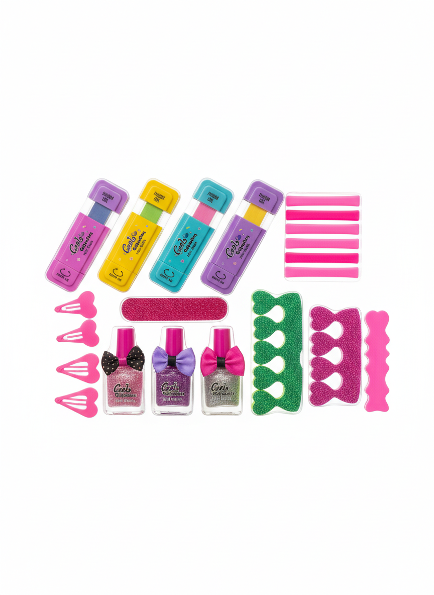 Fashion Girl Nail And Hair Combination