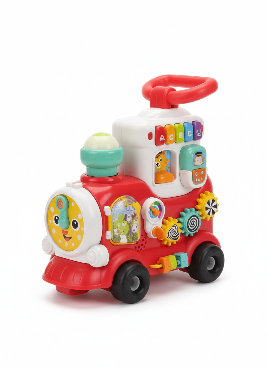 4 In1 Push Walker And Ride On Learning Train