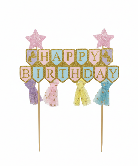 Lets Party Happy Birthday Colored Sign