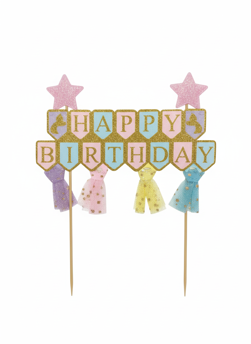 Lets Party Happy Birthday Colored Sign