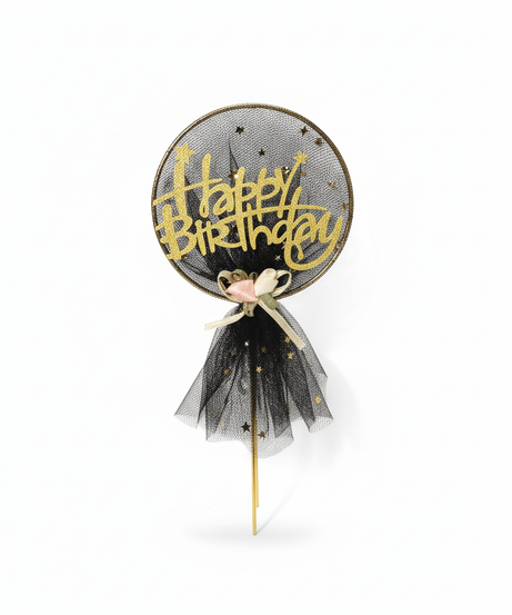 Happy Birthday Sign With Flowers