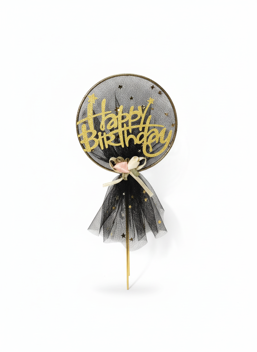 Happy Birthday Sign With Flowers