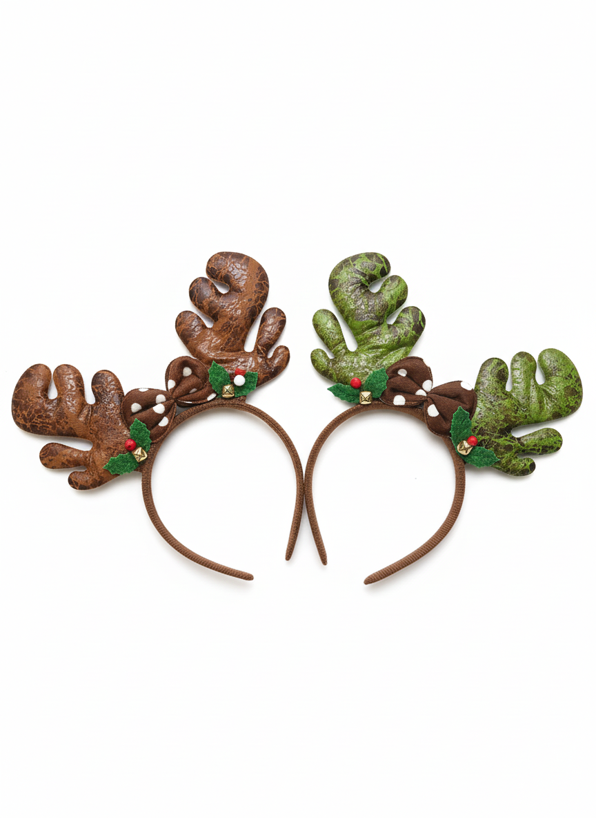 Festive Reindeer Antler Headband (1 Pack)