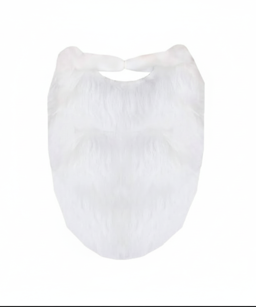 Deluxe White Faux Fur Costume Beard