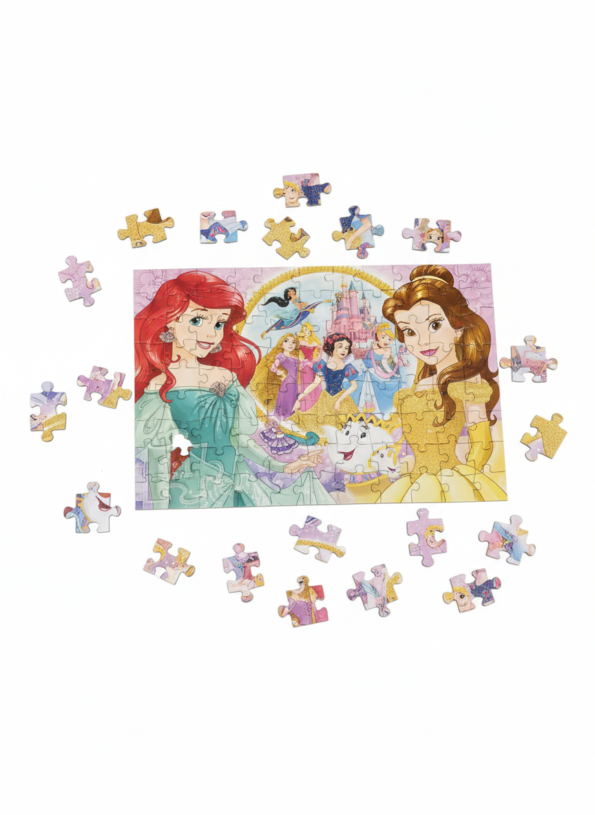 Disney Princess Glitter Puzzle Trefl 100 PCS