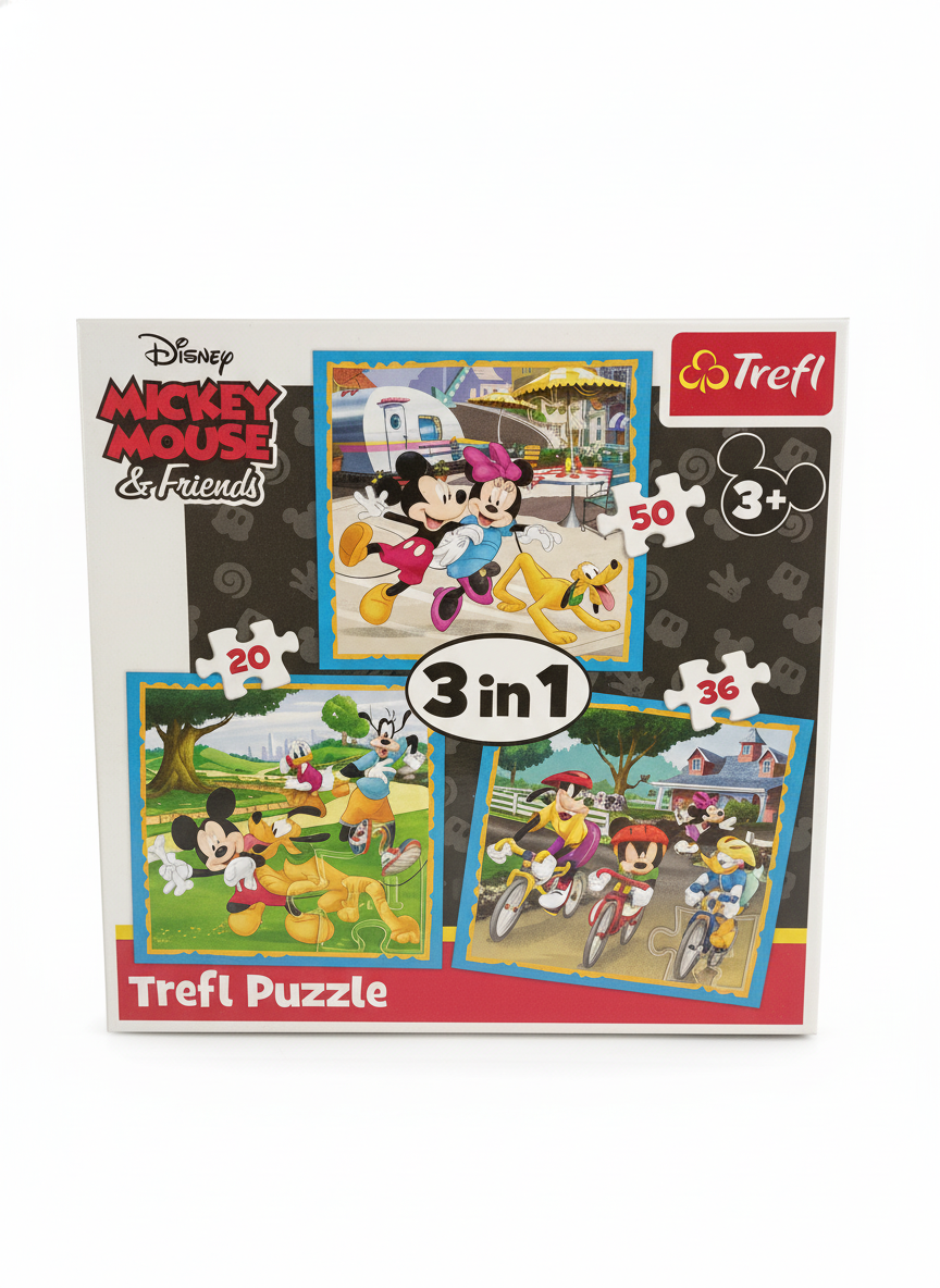 Disney Mickey Mouse And Friends 3 In1 Puzzle Trefl