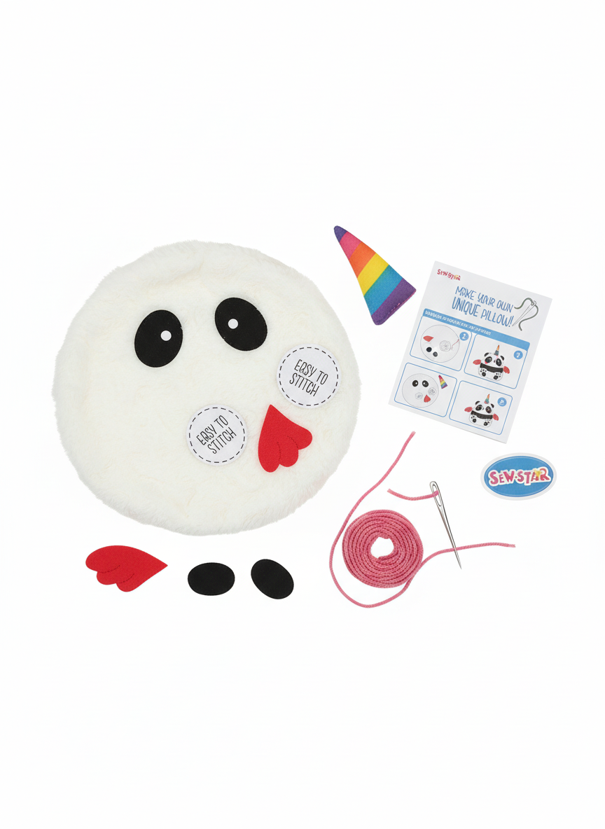 Sew-Star Furry Panda Pillow Kit