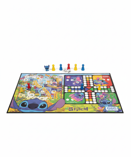 Disney Stitch Snakes And Ladders Board Game