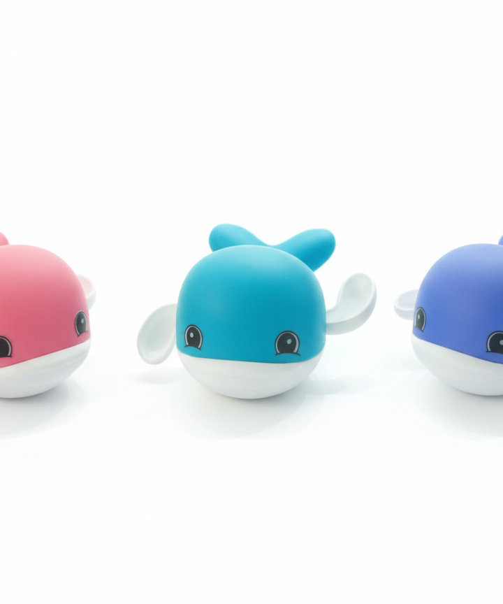 Cute Red Whale Bath Toy