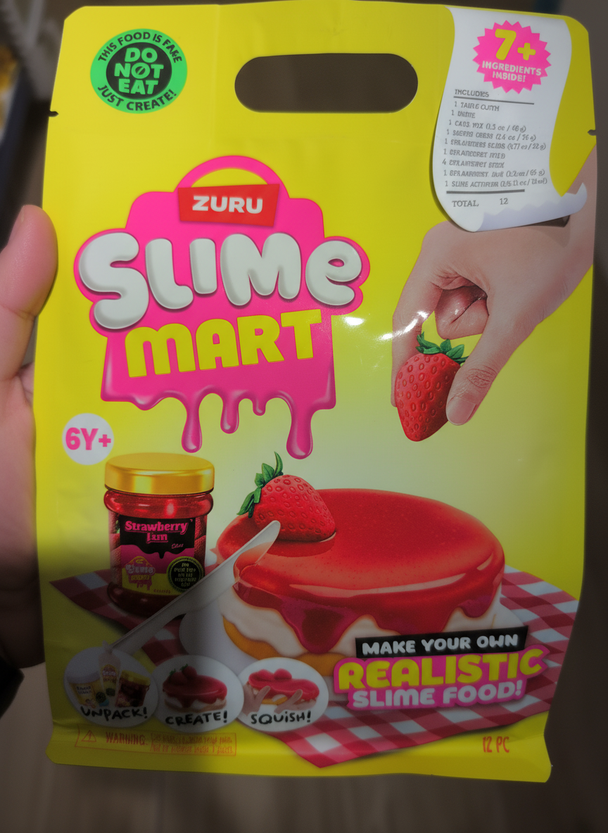 Zuru Slime Mart Small Shopping Bag Strawberry Cheesecake ,Bulk