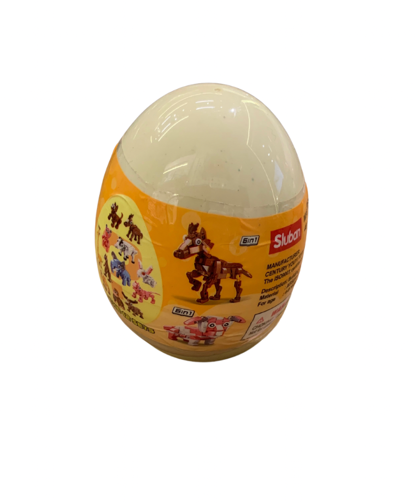 Sluban 6-in-1 Transformable Animal Building Blocks Mystery Egg (One of 12 Collectible Sets)
