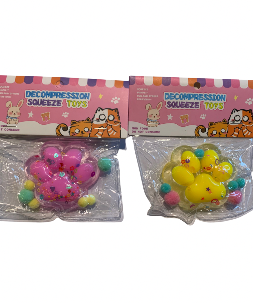 Happy Toys Kawaii Character & Paw Print Squishy Fidget Toys