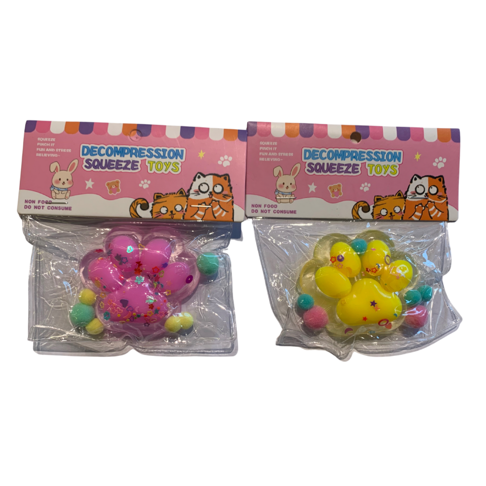 Happy Toys Kawaii Character & Paw Print Squishy Fidget Toys