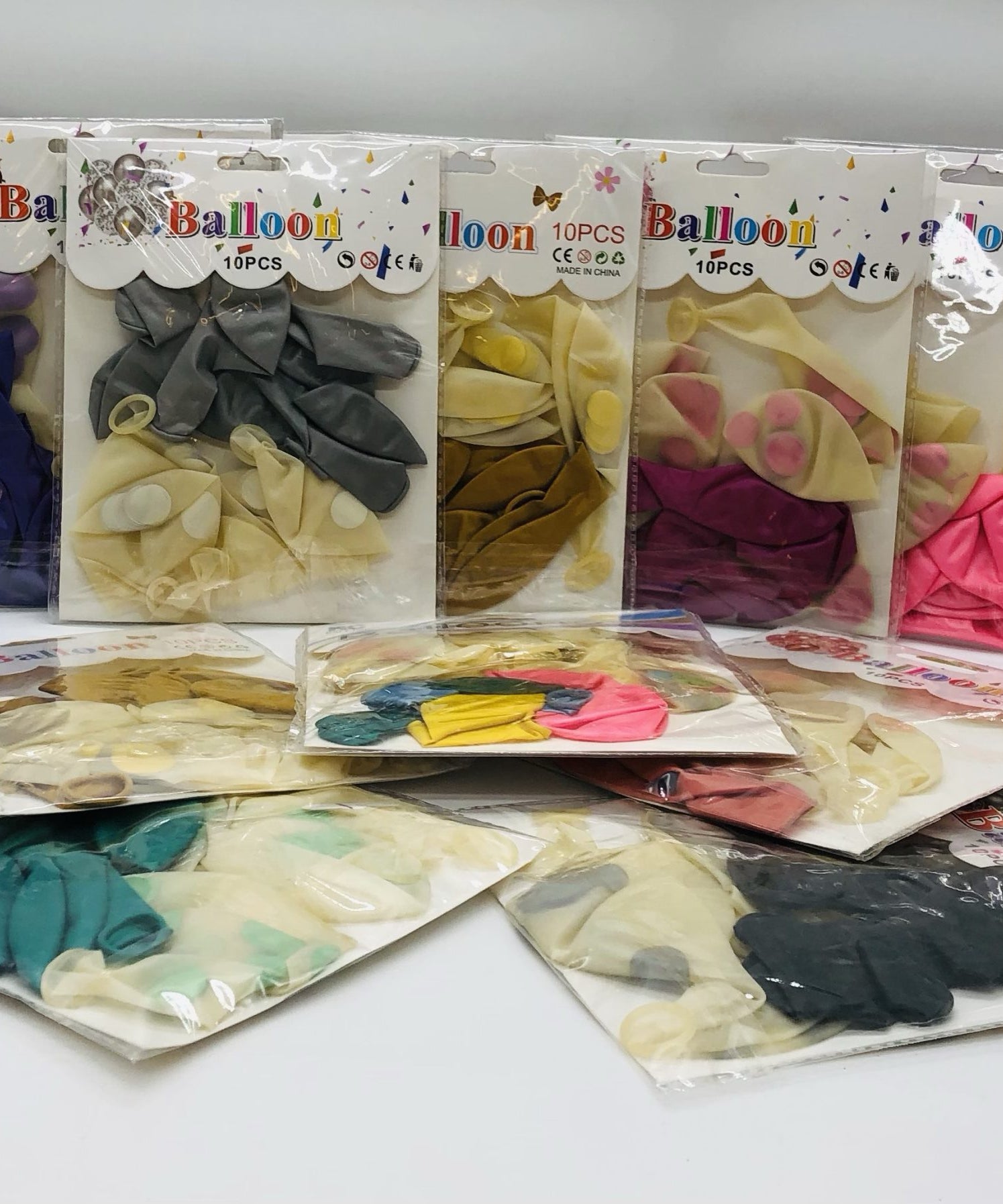 Party Balloon Set - Gold & Confetti (10 PCS)