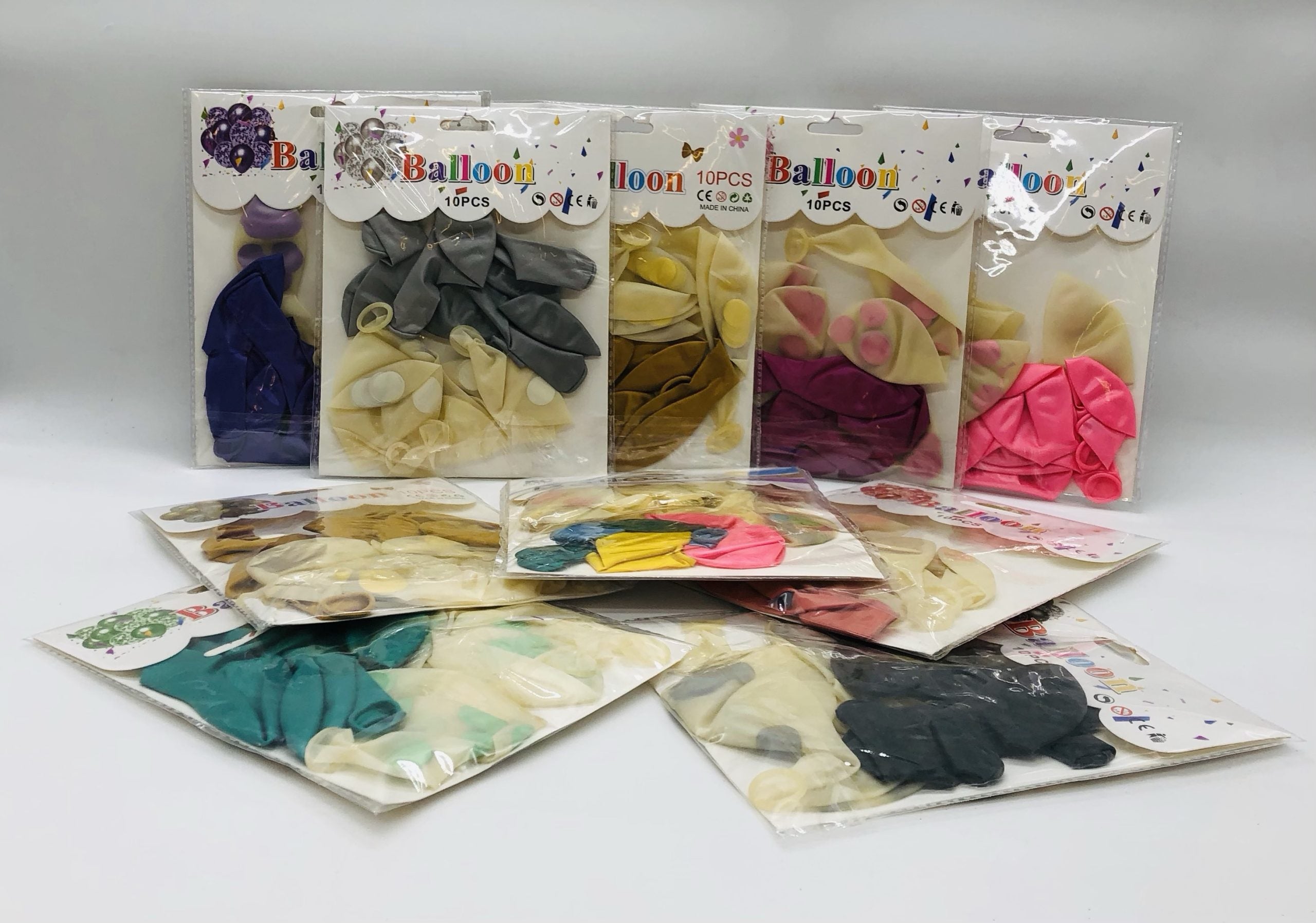 Party Balloon Set - Gold & Confetti (10 PCS)