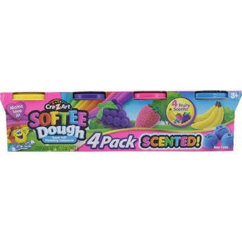 Cra-Z-Art Softee Dough Super Soft Modeling Compound 4 Pack Scented!