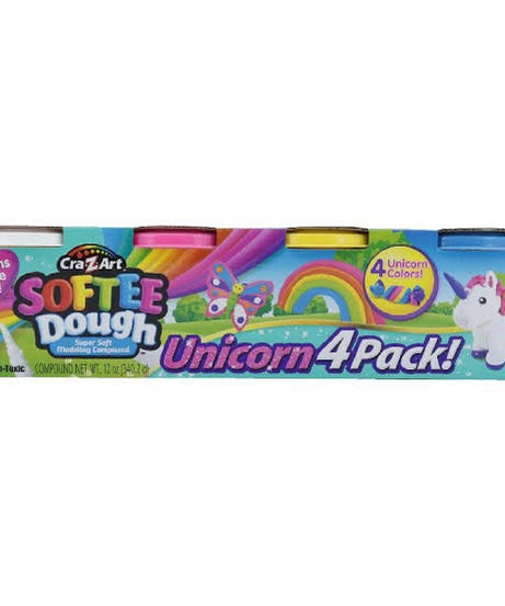 Unicorn 4 Packs Softee Dough
