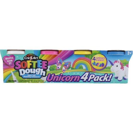 Unicorn 4 Packs Softee Dough