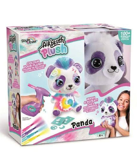 Air Brush Plush Panda Purple