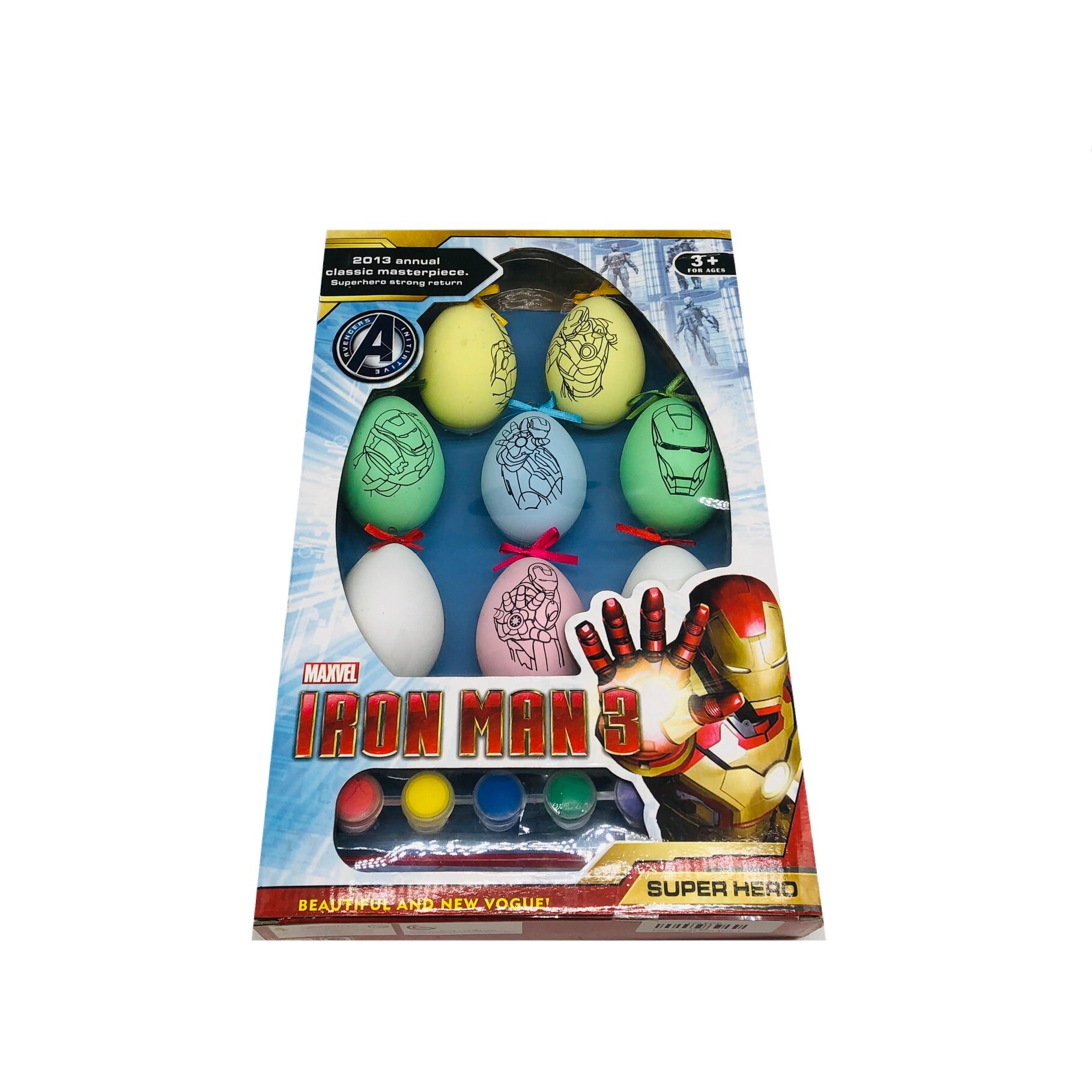 MAXVEL IRON MAN 3 Superhero Egg Decorating Set