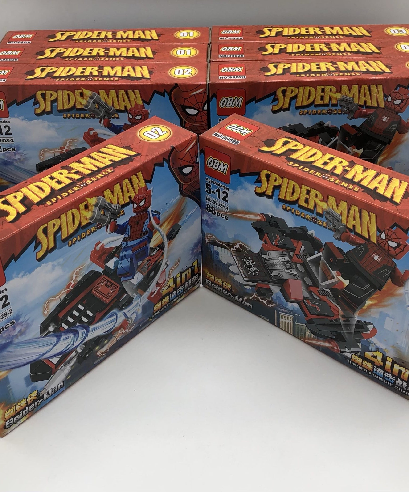 OBM Spider-Man Spider Sense 4-in-1 Spider Pursuit Chariot Building Set