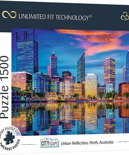 Trefl Prime Cityscape: Urban Reflection, Perth, Australia - 1500 Piece Puzzle