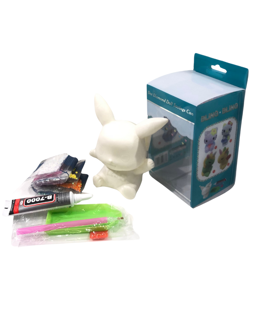 Dot Diamond Doll Savings Can