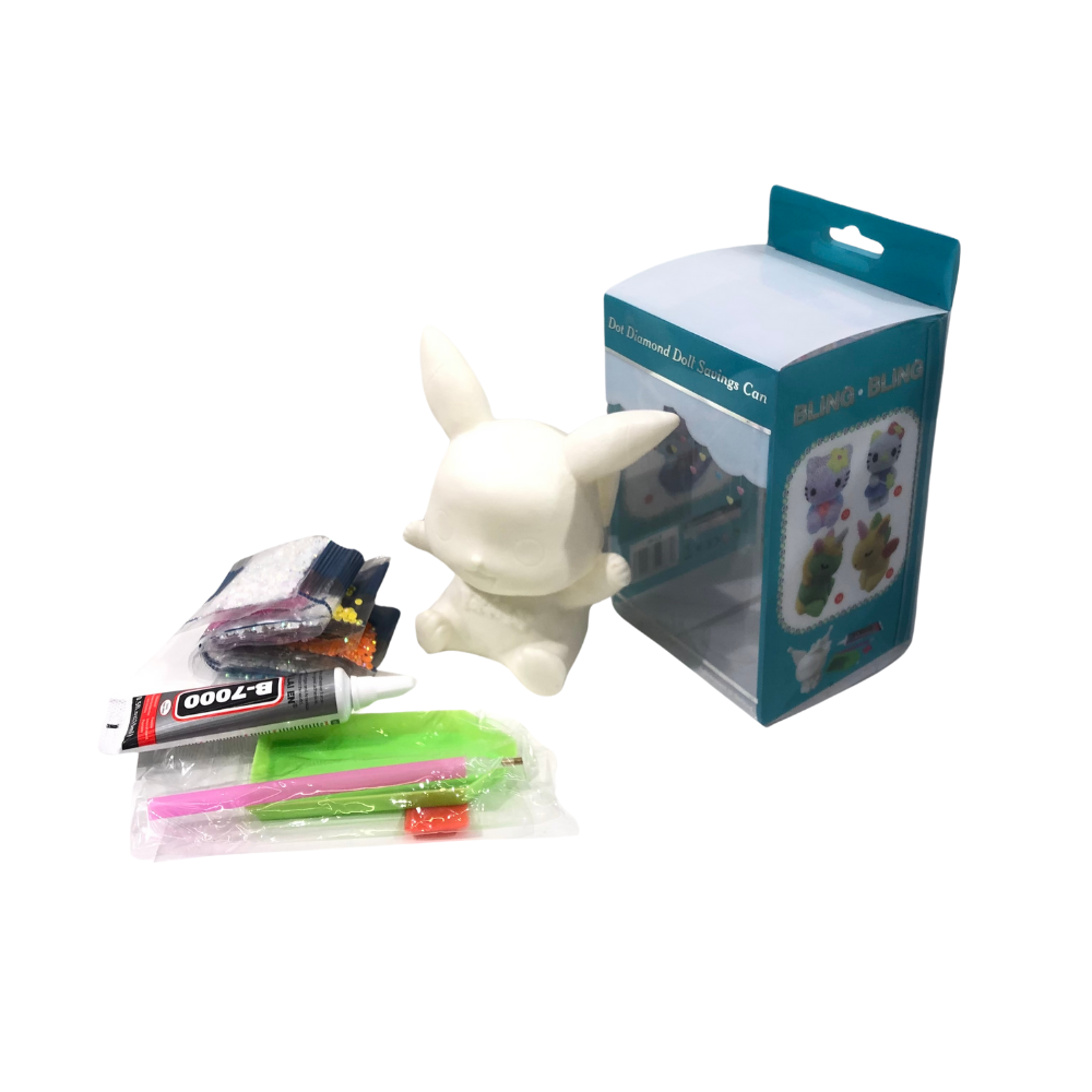 Dot Diamond Doll Savings Can