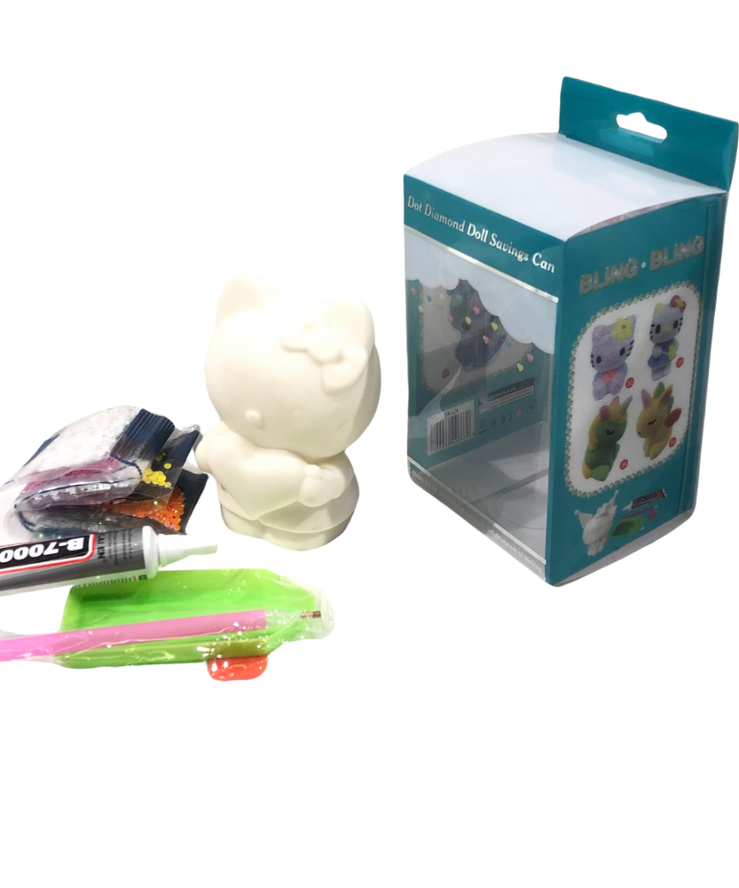 Dot Diamond Doll Savings Can