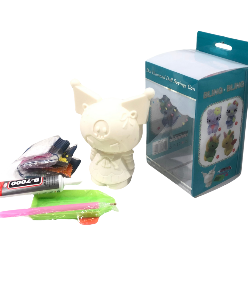 Dot Diamond Doll Savings Can