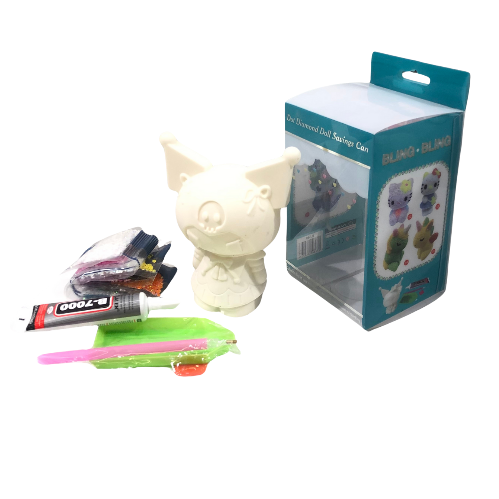 Dot Diamond Doll Savings Can